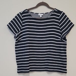 Classic Black and White Striped Women's Tee